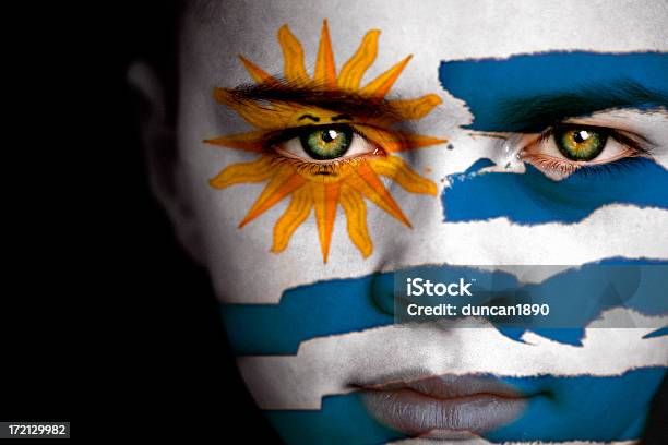 Uruguay Jungen Stockfoto und mehr Bilder von Uruguay - Uruguay, Fan, Bemaltes Gesicht