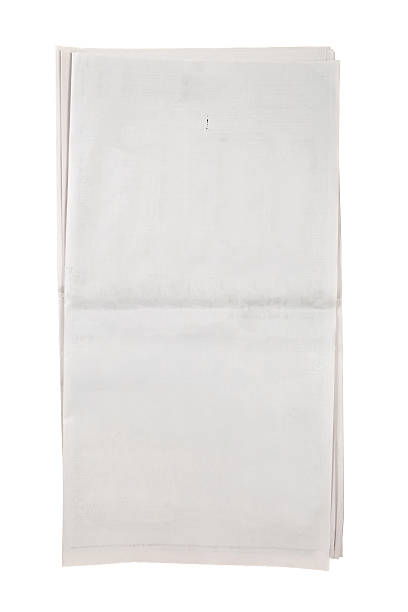 Blank Open Newspaper Open sheets of blank newspaper folder in the middle. newspaper stock pictures, royalty-free photos & images