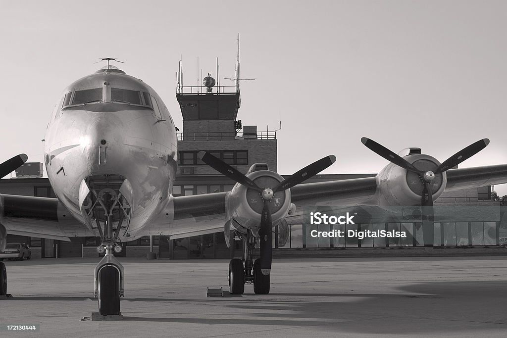 Douglas DC - 4 B & W - Lizenzfrei Altertümlich Stock-Foto
