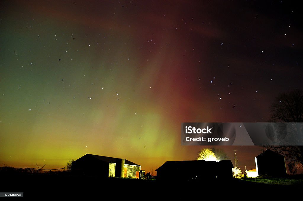 Aurora boreal-luzes do norte - Foto de stock de Sunspot royalty-free