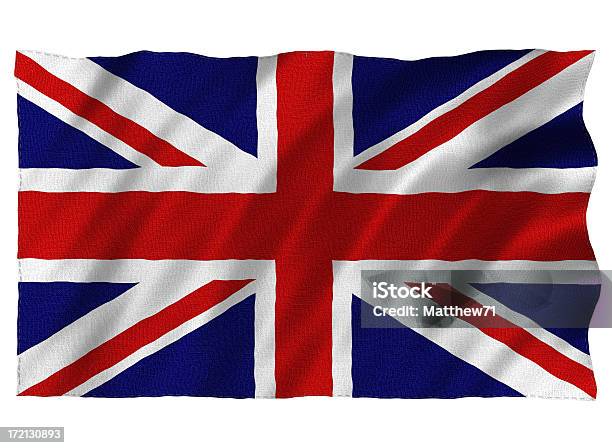 Reino Unidobandeira Em Branco 3d - Fotografias de stock e mais imagens de Bandeira - Bandeira, Bandeira da Grã-Bretanha, Branco