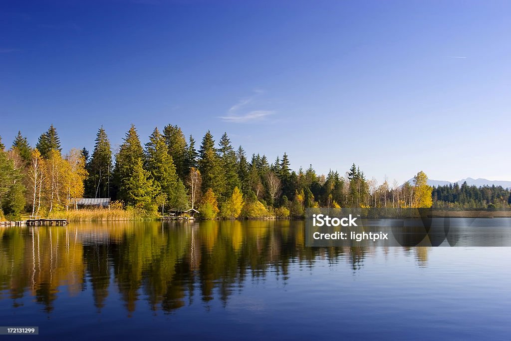 Autunno al lago - Foto stock royalty-free di Acqua