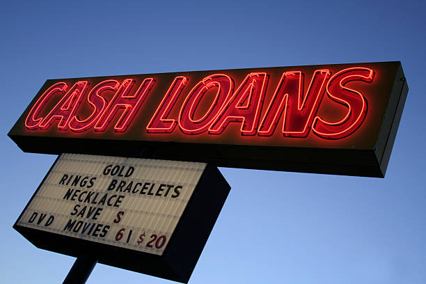 istock Angle Cash Loans Sign 172131338