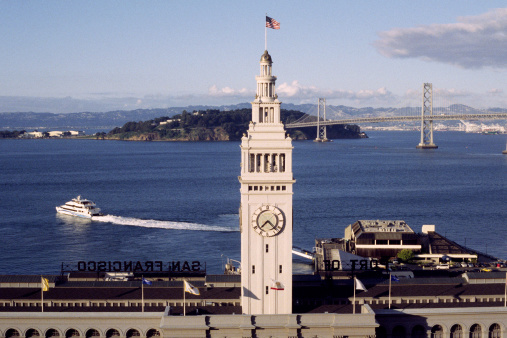 San Francisco, CA - April 26, 2010. Alcatraz prison, now a museum on Alcatraz Island, San Francisco, California
