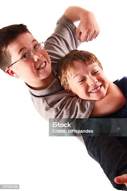 Fratelli Giocare - Fotografie stock e altre immagini di Headlock - Headlock, 10-11 anni, 8-9 anni