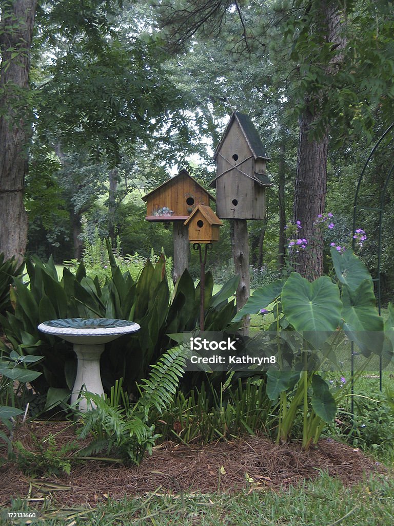 Trois Birdhouses - Photo de Jardin de la maison libre de droits