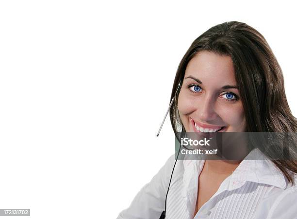 Servizio Con Un Sorriso - Fotografie stock e altre immagini di Cliente - Cliente, Sfondo bianco, Sostegno morale