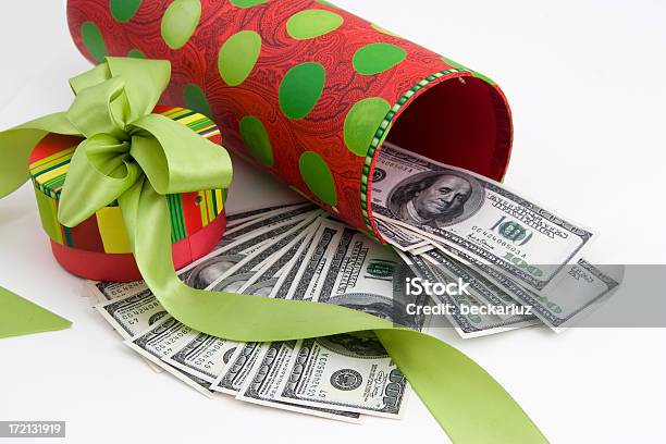 크리스마스 현금 상품권 크리스마스에 대한 스톡 사진 및 기타 이미지 - 크리스마스, 통화, 미국 지폐 통화