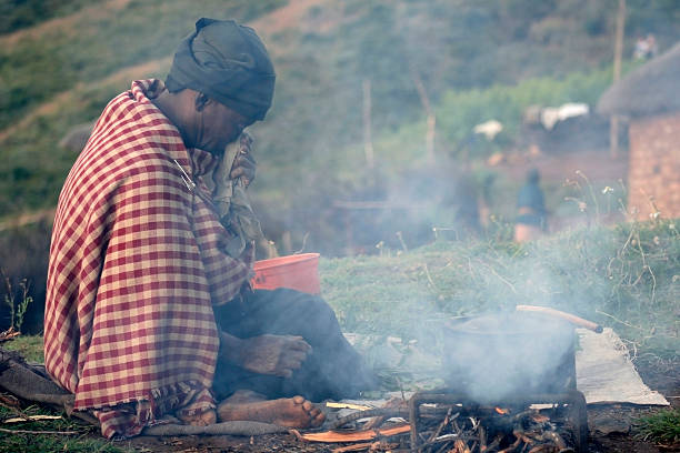 istock Poor woman in Lesotho 172132179