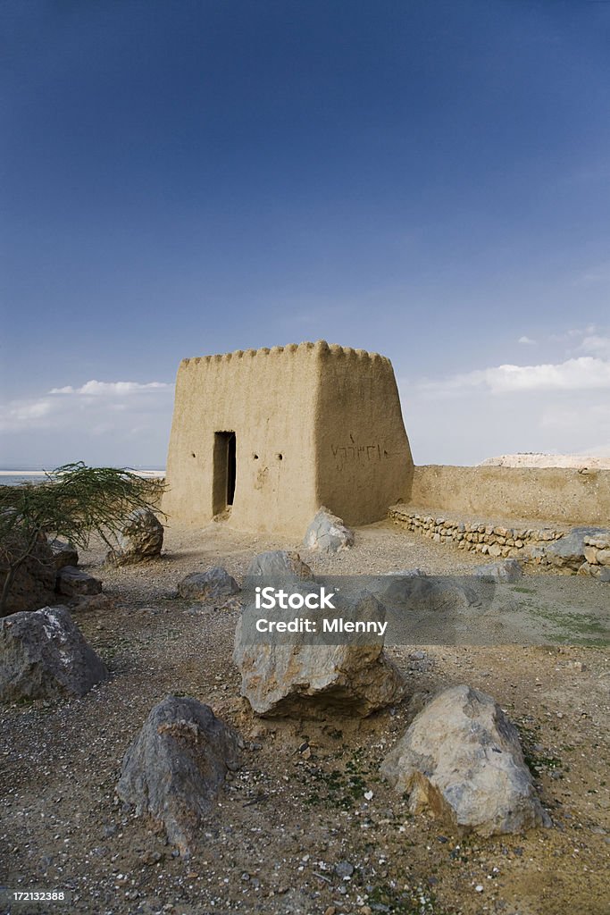 Fortezza Dhaya Emirati Arabi Uniti - Foto stock royalty-free di Abbandonato