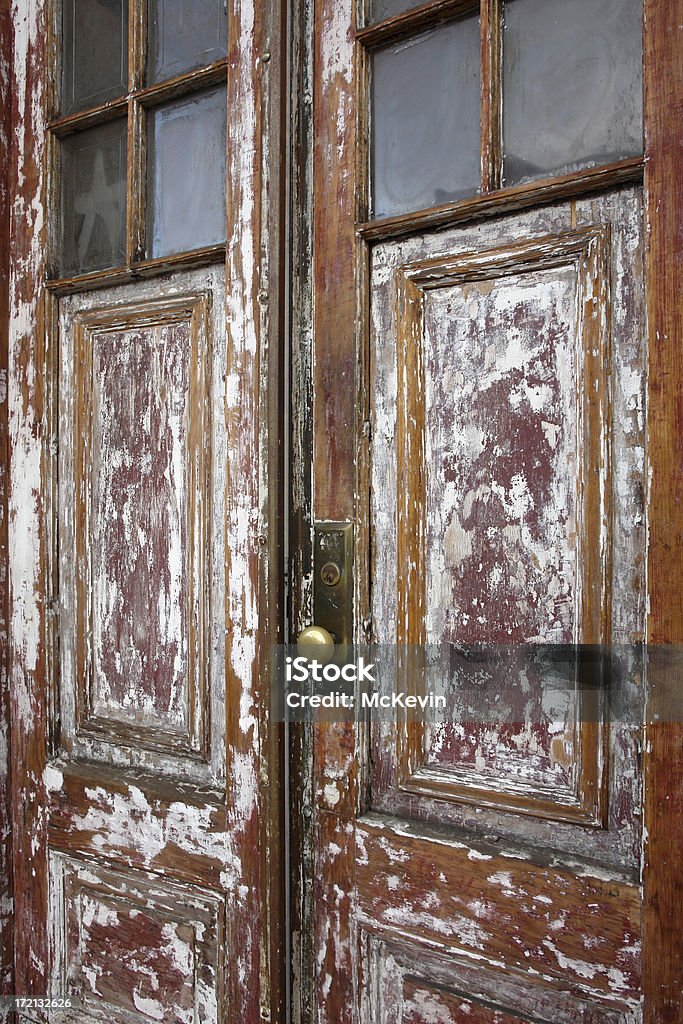 Pintura pelado puerta - Foto de stock de Cerradura libre de derechos