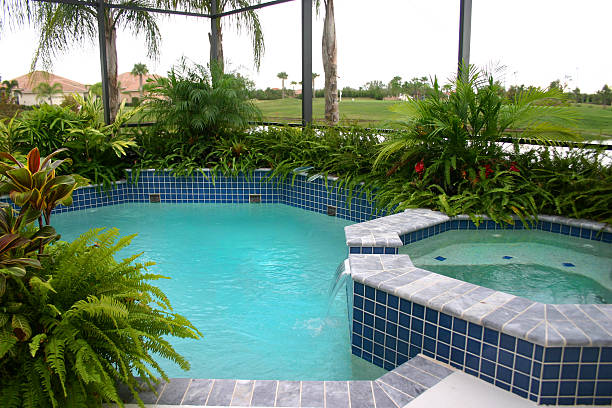 istock Refreshing Swimming Pool and hot tub 172132991