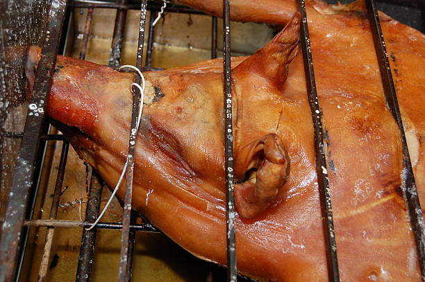 Pig Roast stock photo