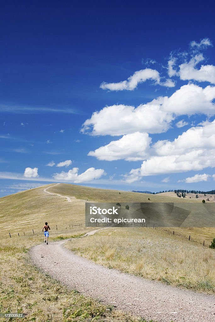 Läufer in Big Sky Country " - Lizenzfrei Abenteuer Stock-Foto