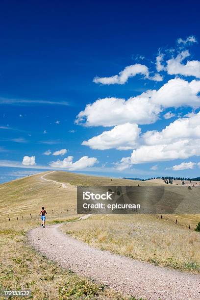Läufer In Big Sky Country Stockfoto und mehr Bilder von Abenteuer - Abenteuer, Aktiver Lebensstil, Anhöhe