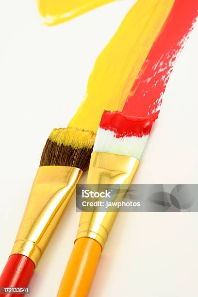 Pincel Traços - Fotografias de stock e mais imagens de Amarelo - Amarelo, Arte, Arte e Artesanato - Arte visual