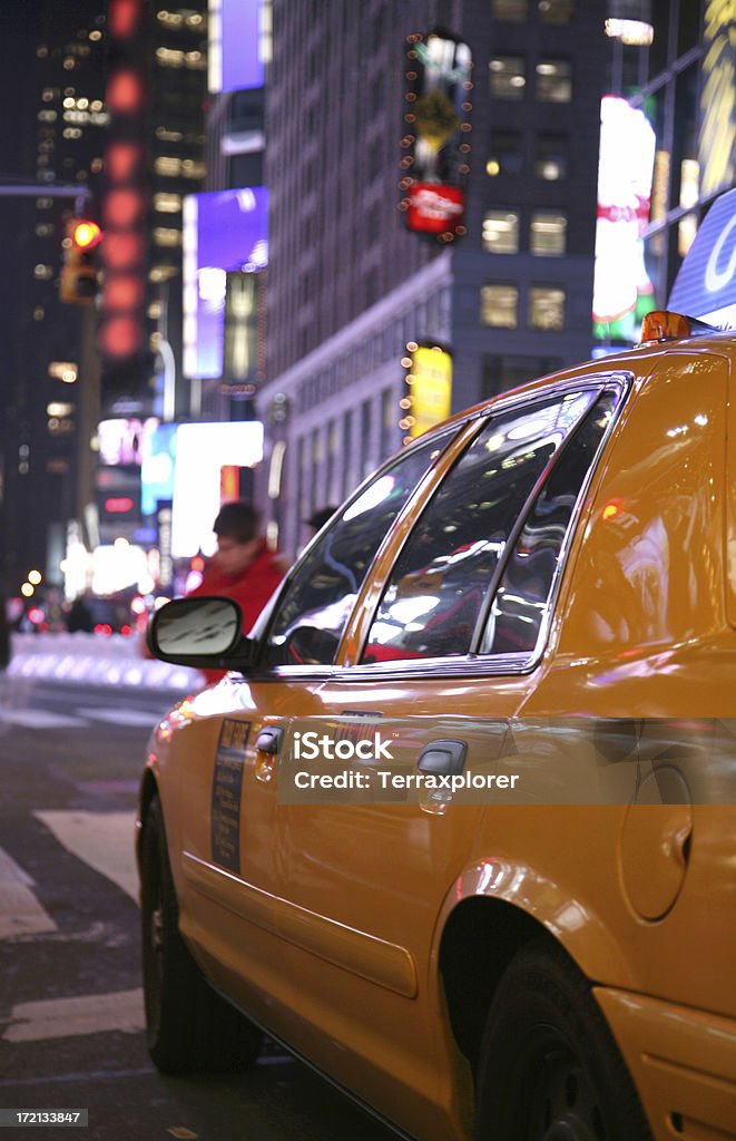 Taxicab na Times Square - Foto de stock de Estado de Nova York royalty-free