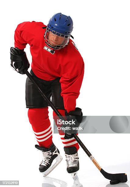 Giocatore Di Hockey - Fotografie stock e altre immagini di Hockey su ghiaccio - Hockey su ghiaccio, Scontornabile, Attività