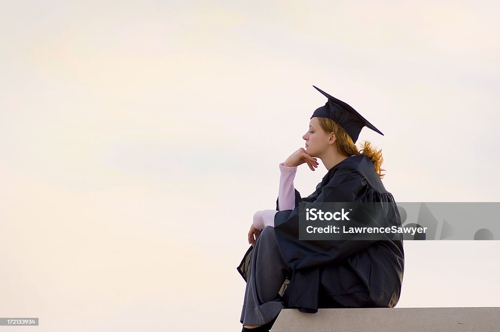 College graduação, O Pensador - Royalty-free O Pensador - Estátua Foto de stock
