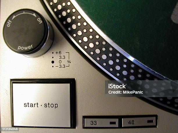 The 1200 Start Stop On Off 33 Or 45 Stock Photo - Download Image Now - Adjusting, Arts Culture and Entertainment, Audio Equipment