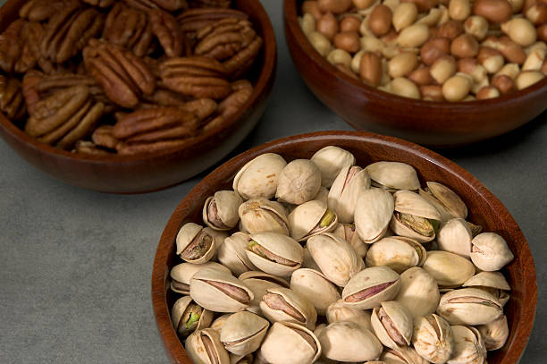 Pistachios and other nuts stock photo