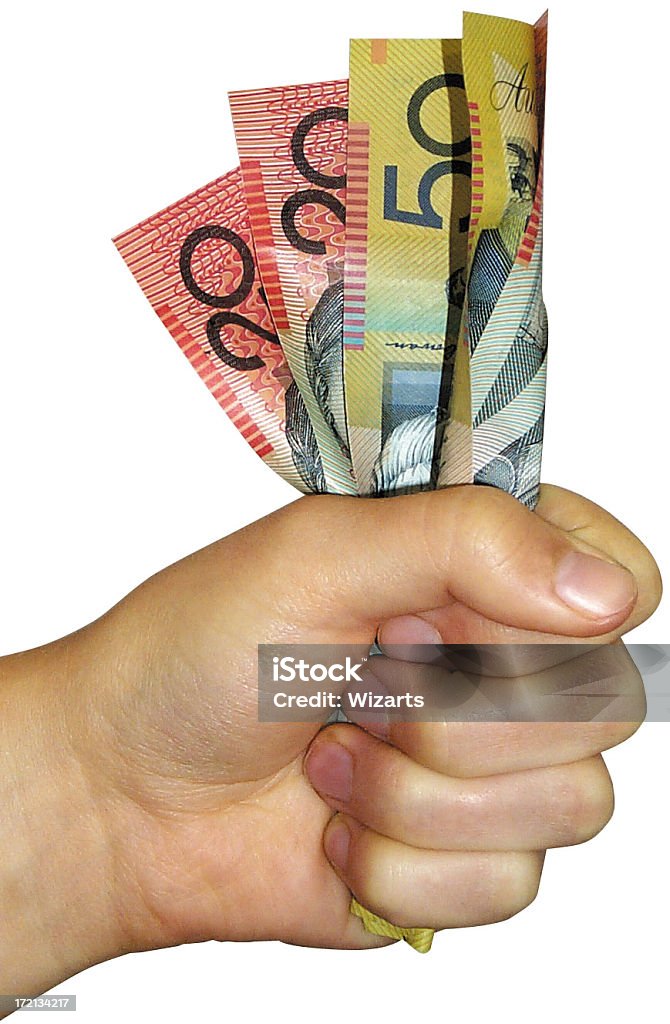 Dinheiro na mão - Foto de stock de Moeda Australiana royalty-free