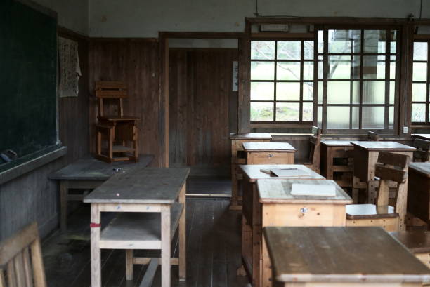 istock Blackboard and classroom at the site of Nuke Elementary School 1721342961