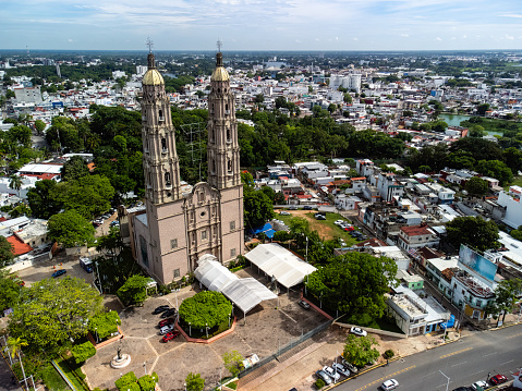 Anapolis, Goias, Brazil – November 28, 2020: Detail of the Bom Jesus Cathedral Parish located in the city of Anapolis. (Paróquia Catedral Bom Jesus)