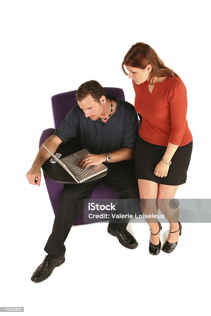 Homme d'affaires et Femme d'affaires avec ordinateur portable - Photo de Adulte libre de droits