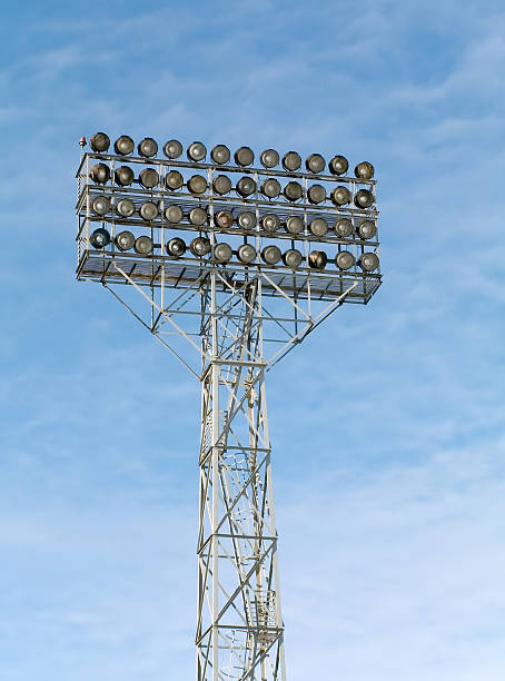 Estadio luces - foto de stock