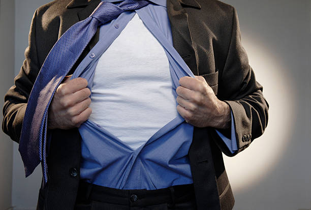 istock Superhero, open shirt, can add text  172134925