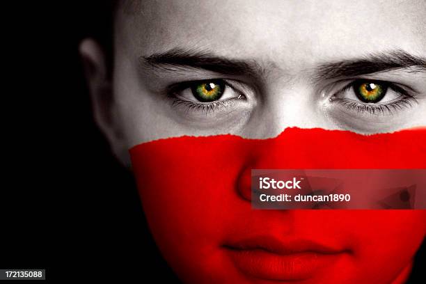 Polish Boy Stock Photo - Download Image Now - Fan - Enthusiast, Poland, Polish Flag