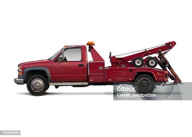 Red Tow Truck Stock Photo - Download Image Now - Tow Truck, Towing, Truck