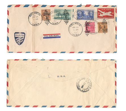 USA air mail envelope year 1951.