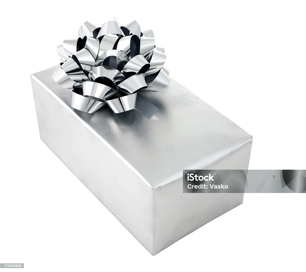 Silver-Geschenk - Lizenzfrei Silberfarbig Stock-Foto