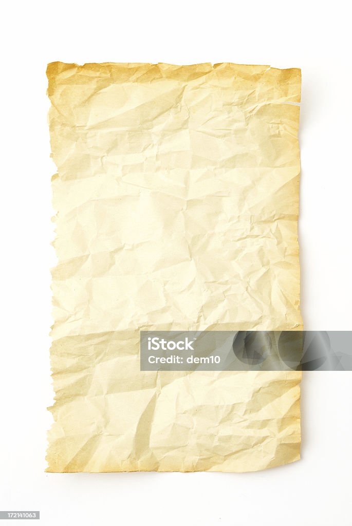 Crumpled Old Paper  Blank Stock Photo