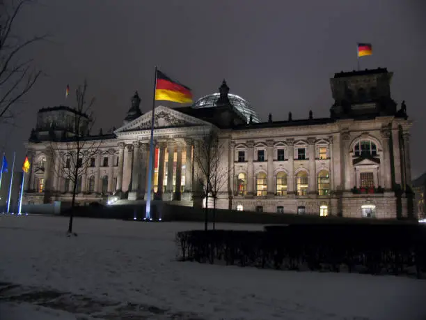 Photo of Reichstag of Berlin by night