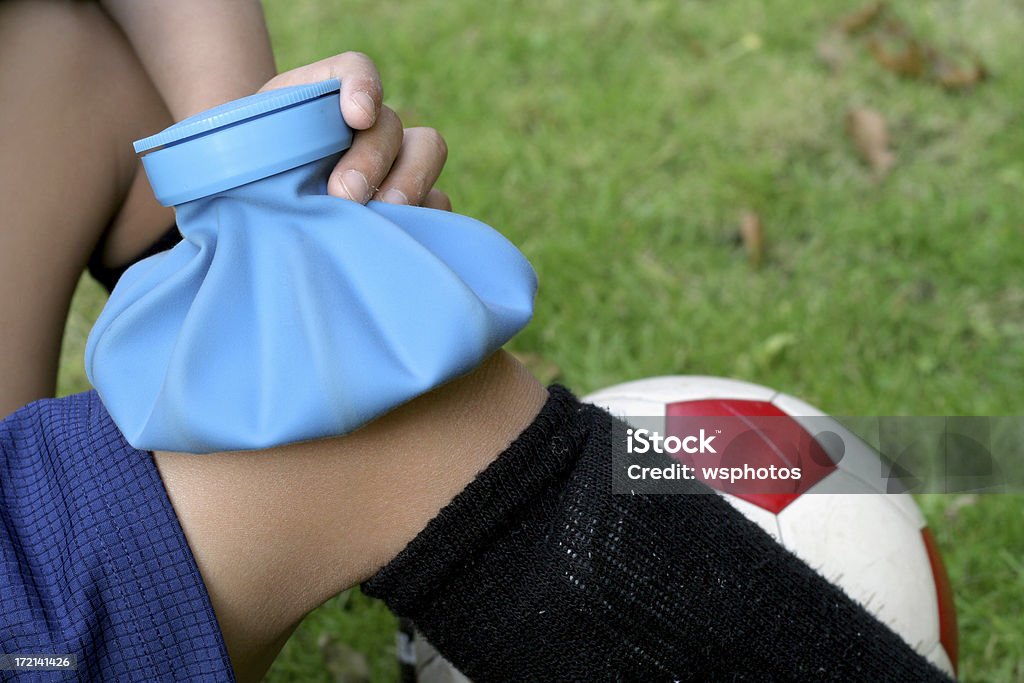 Esportes lesão no joelho - Foto de stock de Bolsa de Gelo royalty-free