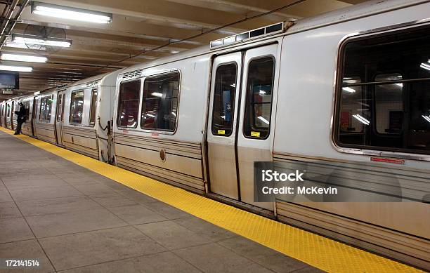 Waiting For The Subway Train Stock Photo - Download Image Now - New York City Subway, Station, Subway Station