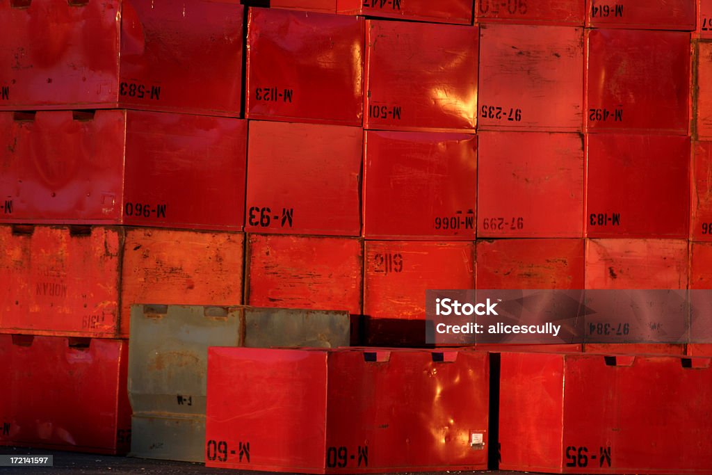 Vermelho recipientes - Royalty-free Armazém de Distribuição Foto de stock