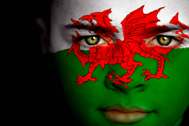 welsh menino - welsh culture wales welsh flag dragon imagens e fotografias de stock