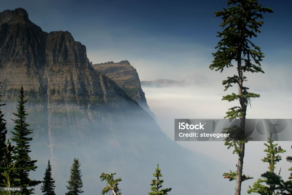 Montagne di fumo - Foto stock royalty-free di Albero