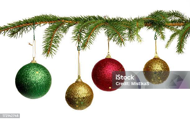 Рождество Balls — стоковые фотографии и другие картинки Ветвь - часть растения - Ветвь - часть растения, Рождественская ёлка, Ёлочные игрушки