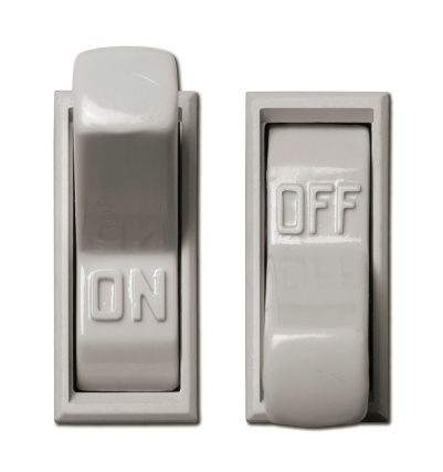 Lightswitches in the on and off positions