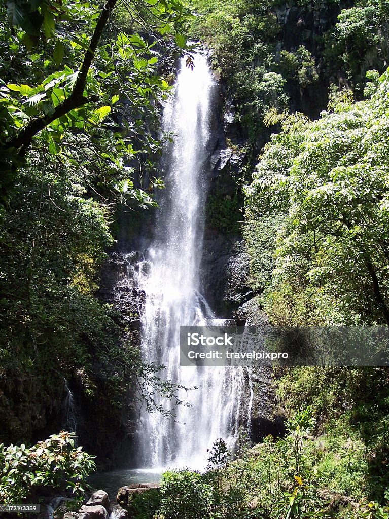 Wailua Falls, die Hana Maui, Hawaii - Lizenzfrei Spiritualität Stock-Foto