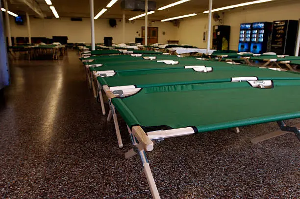 Photo of Flood-NJ shelter cots