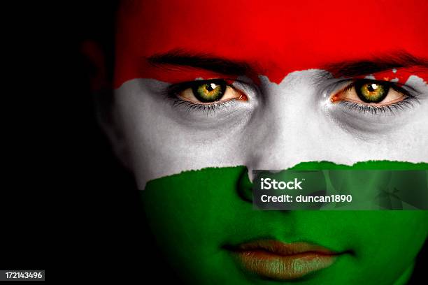 Foto de Menino Húngaro e mais fotos de stock de Bandeira - Bandeira, Hungria, Bandeira Húngara