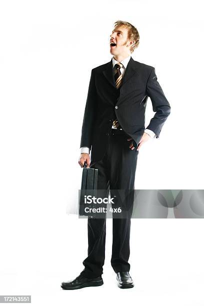 Business Man Speaking Stock Photo - Download Image Now - Adult, Adults Only, Briefcase