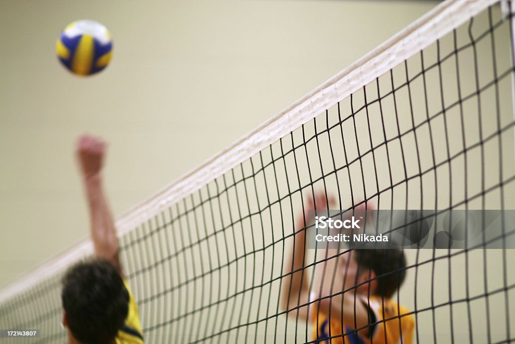 Giocatori di pallavolo - Foto stock royalty-free di Pallavolo