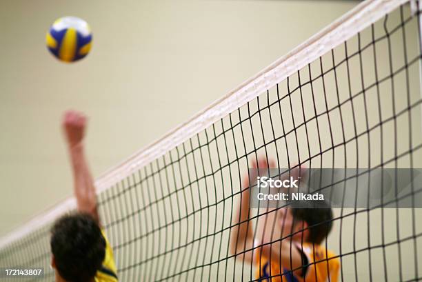 Giocatori Di Pallavolo - Fotografie stock e altre immagini di Pallavolo - Pallavolo, Pallone da pallavolo, Uomini